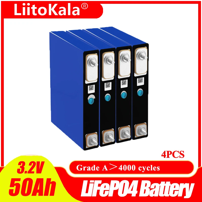 4-48PCS 3.2V 50Ah Lifepo4 nowy ładowalny akumulator System energii słonecznej dla łodzi i wózek golfowy RV bez podatku w usa i ue