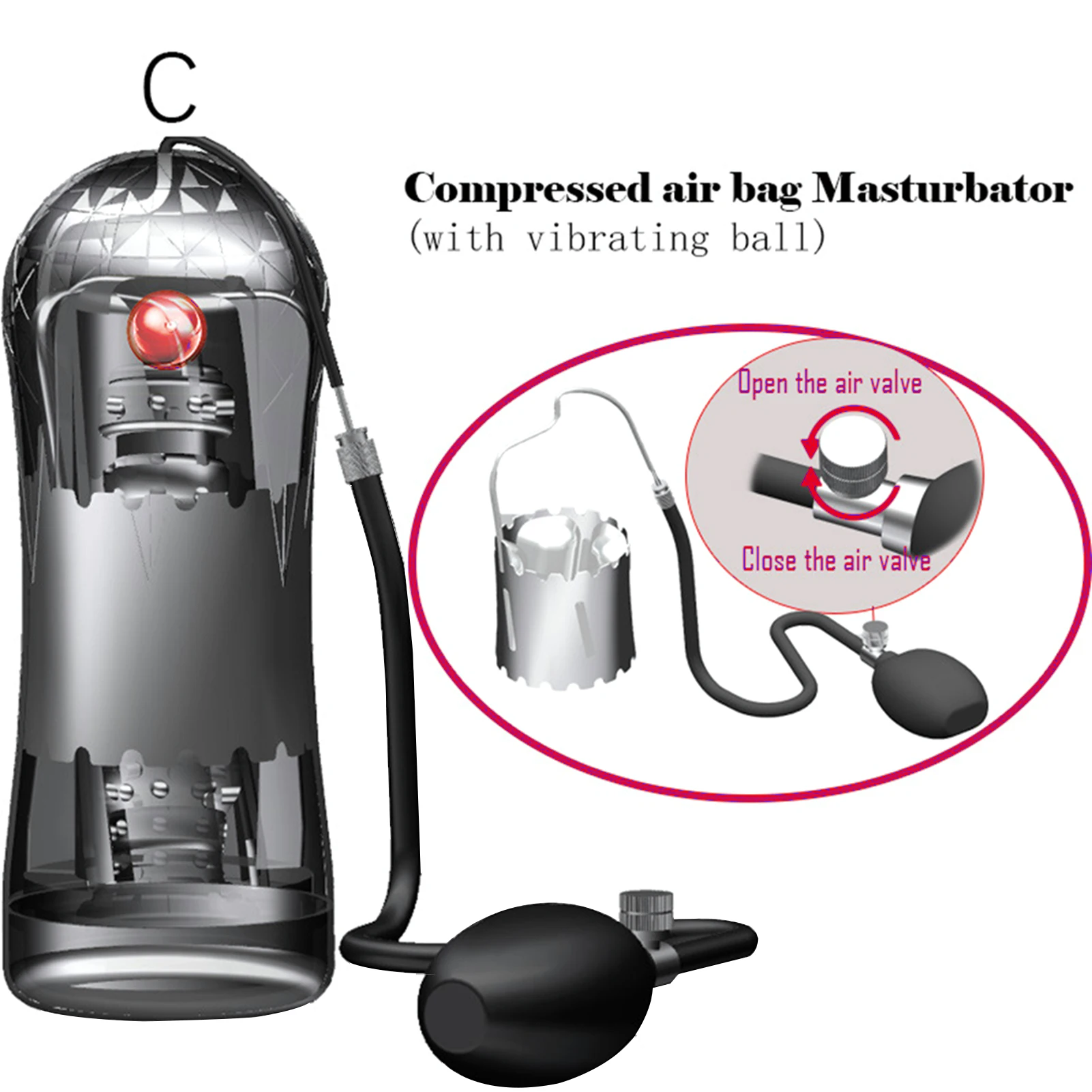 Men Masturbator Penis Pump Vibrator Sucking Portable Vacuum Pump Adult Sex Toys