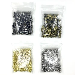 100sets Metal Double Cap Rivets Studs Round Rivet for Leather Craft Bag Belt Clothing nails Shoes Pet Collar Decor Buttons