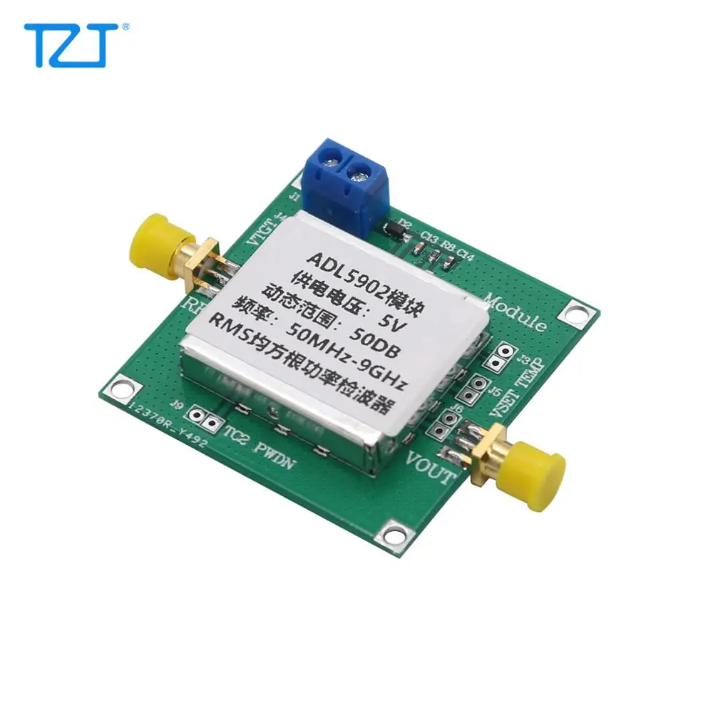 

TZT ADL5902 Module 50MHz-9GHz RMS RF Power Detector Meter 65dB TruPwr Detector