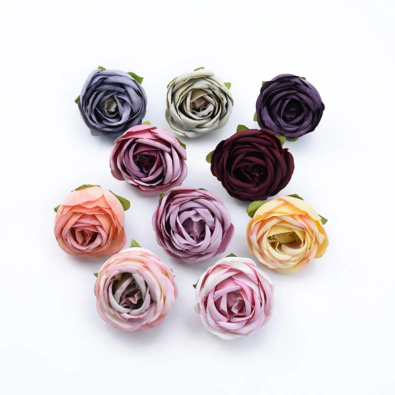 50/100 Stück Künstliche Blumen Seidenrosen Knospen DIY Geschenke Süßigkeitenbox Festival Dekoration Heimzimmer Hochzeit Brautaccessoires Ausverkauf – Detail 2
