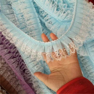 Modern Diy Snow Yarn Lace Pleated Skirt Wedding Collar Sleeves Handmade Lace Accessories Christmas Gifts