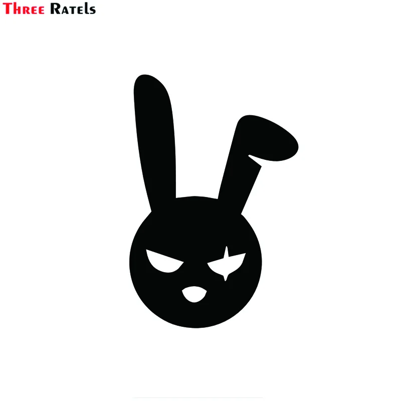 Three Ratels FD607 Bad Bunny Decal Evil Easter Bunny Sticker Waterproof Reflective Universal Body Sticker Vinyl Warning Sticker