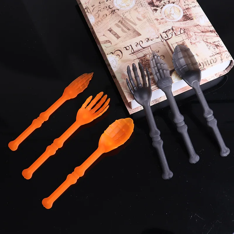 1 Set Creative Halloween Decoration Tableware Personalized Spoon Sets For Kids Gift Fashion Kitchen Decoration Supplies