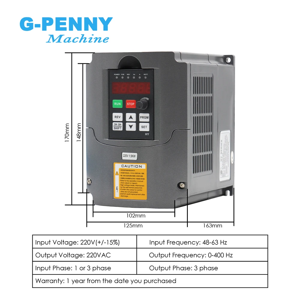 Imagem -04 - G-penny 110v 220v 800w Er11 Refrigerado a ar do Motor do Eixo Rolamentos Precisão 0.01 & 1.5kw hy Vfd Inversor & Suporte de Alumínio 65 mm