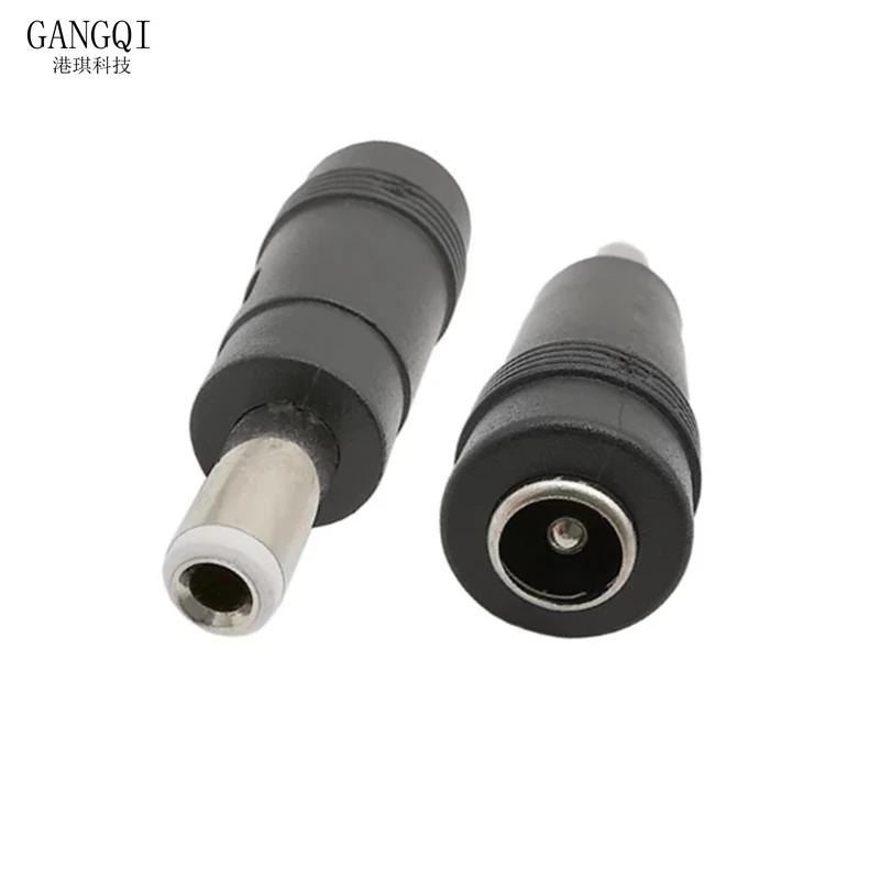 Conector de plugue de alimentação DC, conversor de plugue adaptador, 5,5mm x 2,1mm, 5,5mm x 2,5mm, 10 pcs, 5pcs
