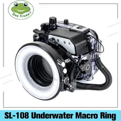 Seafrogs SL-108 67mm Waterproof Underwater Photography Diving LED Ring Flash Light Lamp for TG5 A6500 A6300 Camera Housing Case