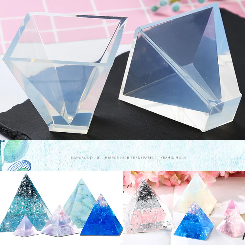 20/30/40/50mm Transparent Pyramid Silicone Molds DIY Resin Decorative Craft Jewelry Making Mold Resin Molds For Jewelry