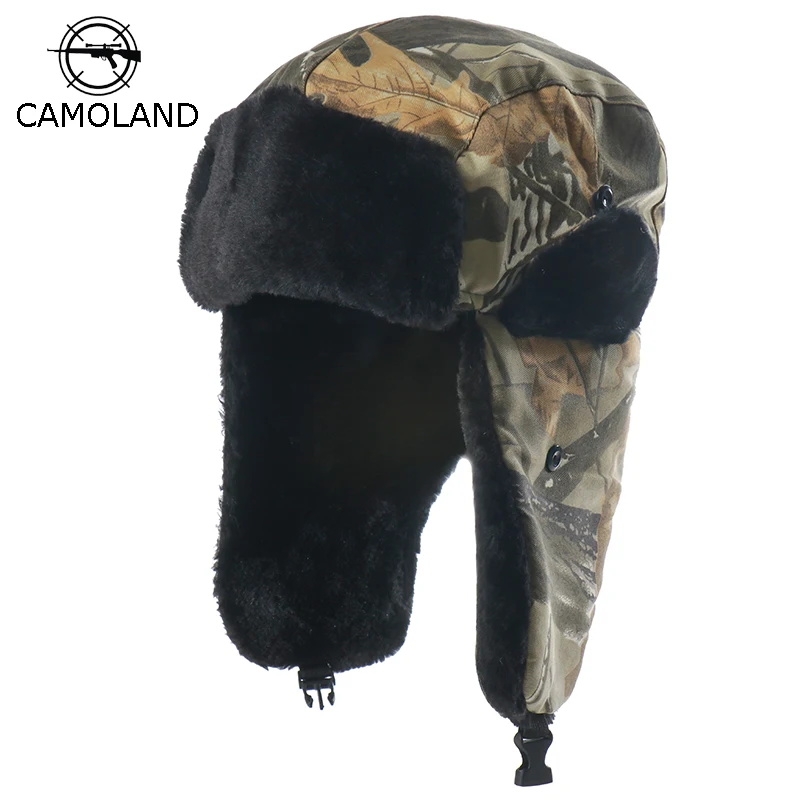 2021 New Men Bomber Hats Winter Trooper Trapper Hat Ushanka Russian Hat with Faux Fur Outdoor Sports Skiing Warm Ear Flaps Hat