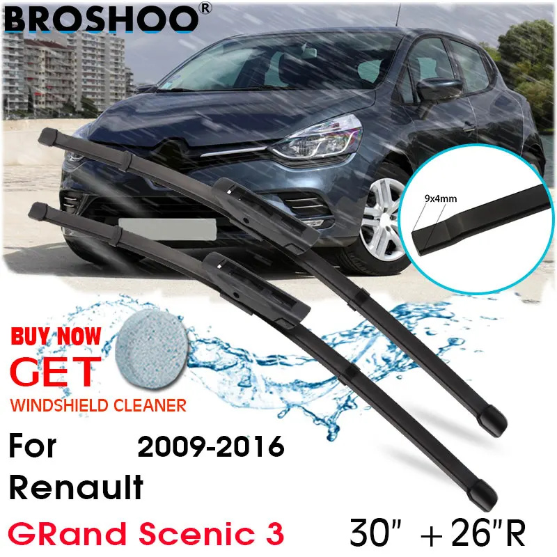 

Car Wiper Blade Front Window Windscreen Windshield Wipers Blade Auto Accessories For Renault GRand Scenic 3 30''+26''R 2009-2016