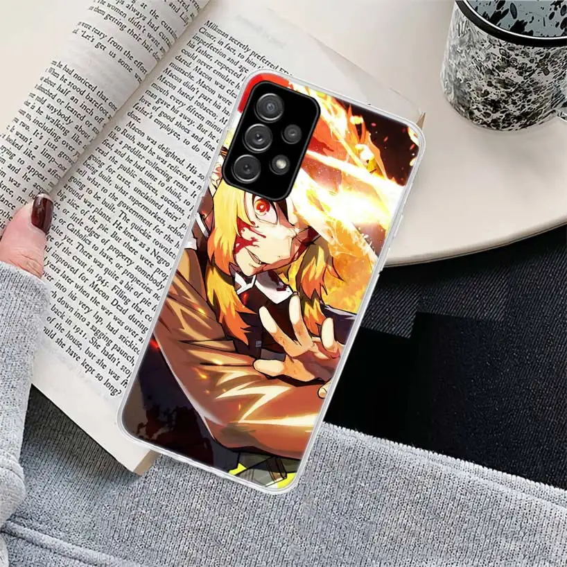 Demon Slayer Rengoku Kyoujurou Phone Case for Samsung Galaxy A54 A53 A52 A14 A13 A12 A24 A23 A22 A34 A33 A32 A04S A03S A02S A42