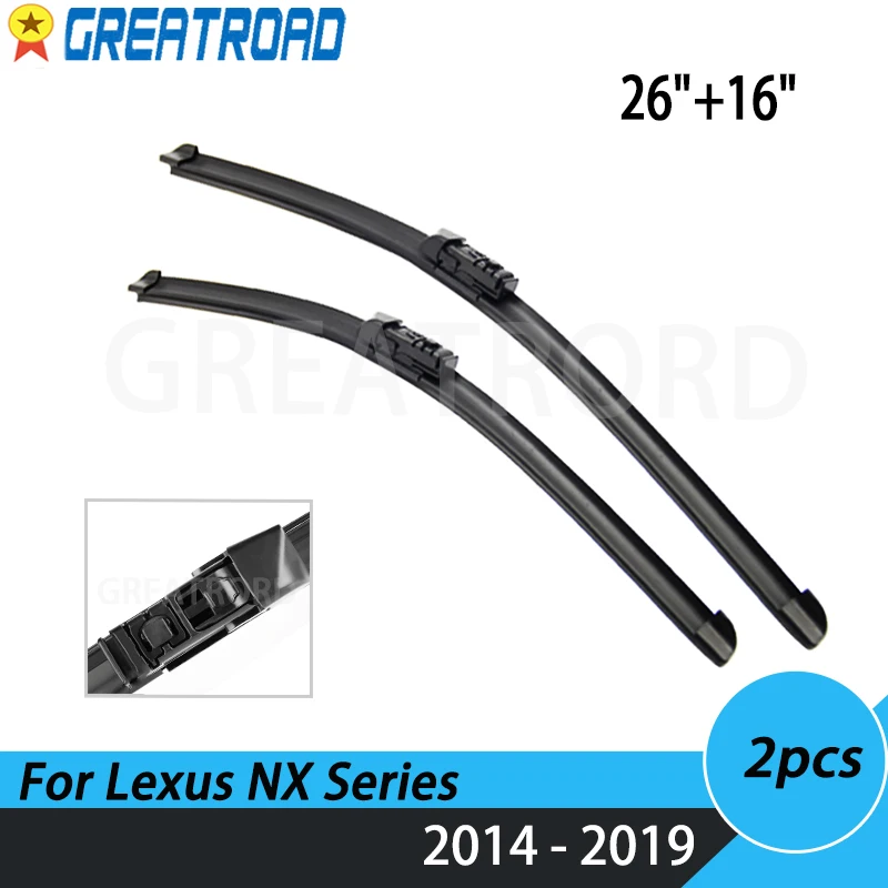 Wiper LHD Front Wiper Blades For Lexus NX 200 NX200 NX200t NX300h 2014 - 2019 Windshield Windscreen Front Window 26