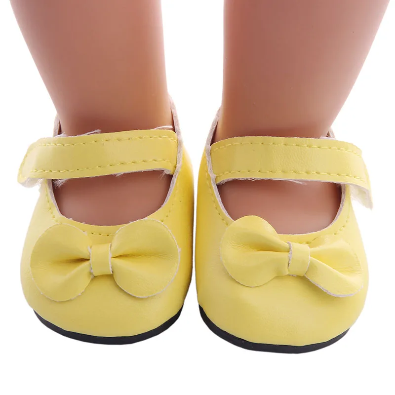 1Pcs Bowknot น่ารักรองเท้าตุ๊กตา6สีสำหรับตุ๊กตาอเมริกัน18นิ้วสาว & 43ซม.ใหม่เกิด Baby ตุ๊กตา,รุ่น,ตุ๊กตาอุปกรณ์เสริม