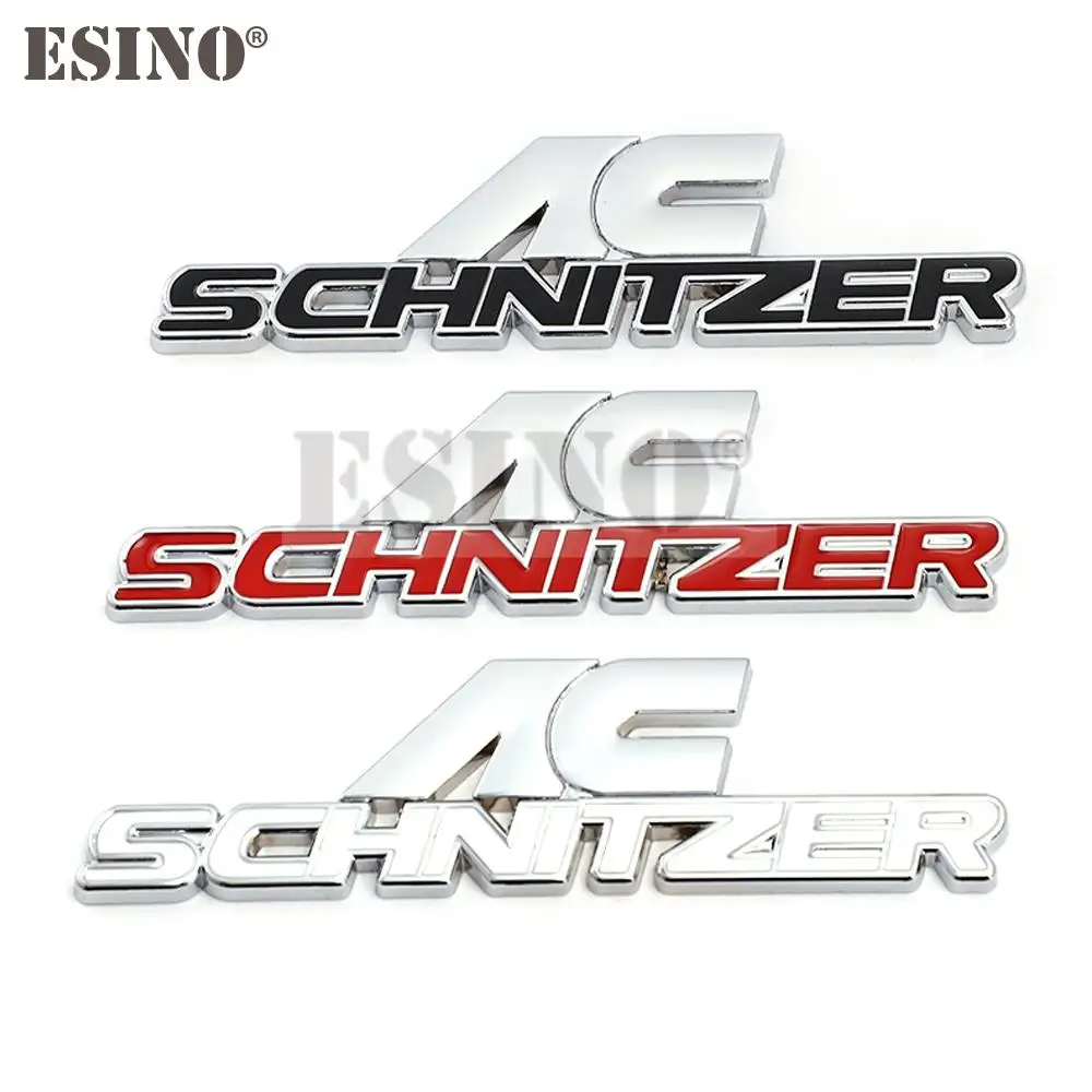 Car Styling 3D Metal Chrome Zinc Alloy Emblem Car Grill Badge Body Trunk Adhesive Emblem Auto Accessory for AC Schnitzer