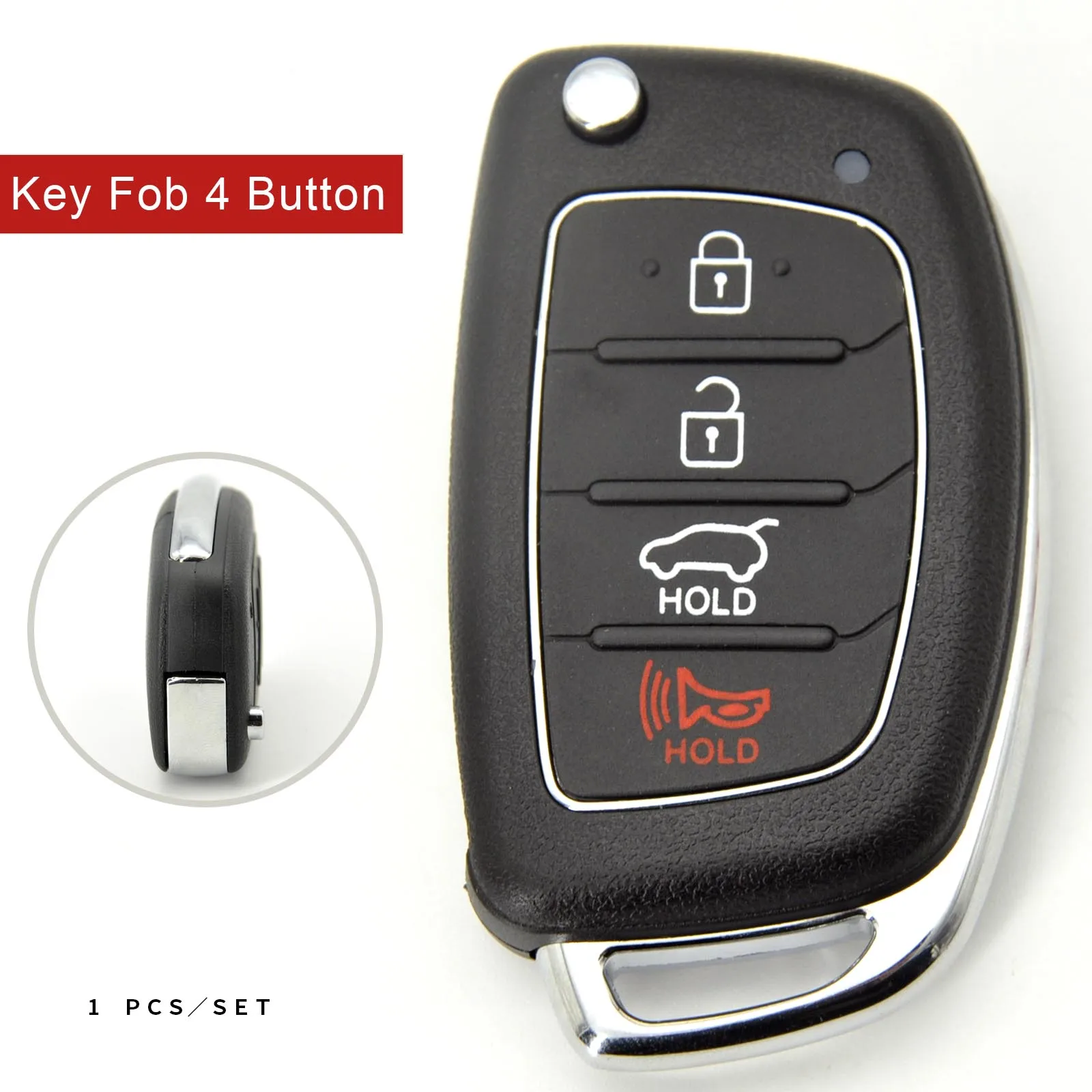 New Replacement 4 Buttons Remote Key Shell Case Filp Key Fob For Hyundai Sonata 2017 Ix35 Santa Fe i30 i20 Ix45 Car Accessorie