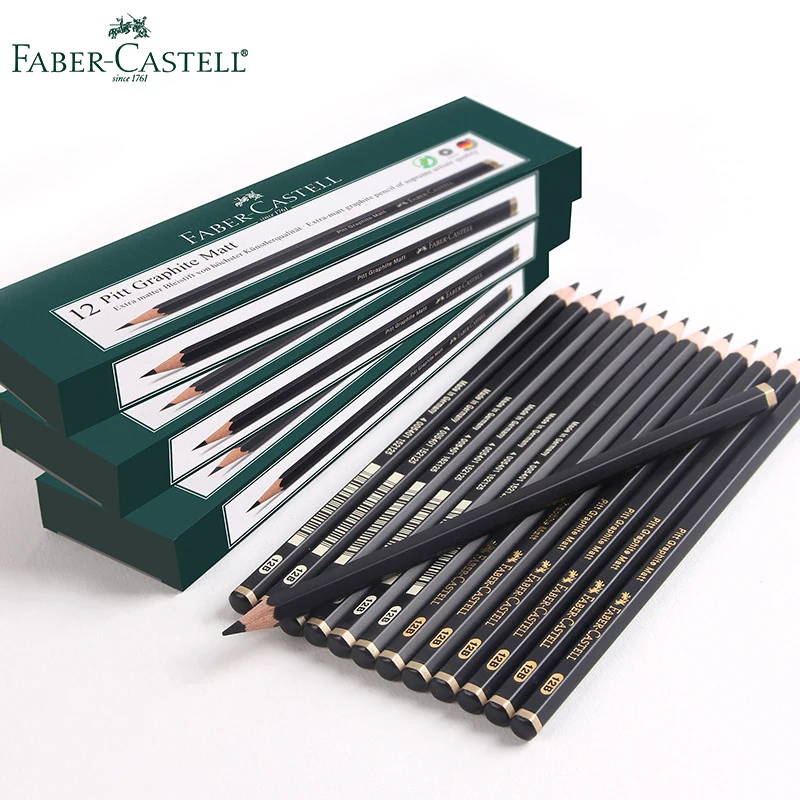 Faber-Castell Premium Sketch Drawing Pencil HB 2B 4B 6B 8B 10B 12B 14B Non-toxic Soft Standard Pencils Supplies