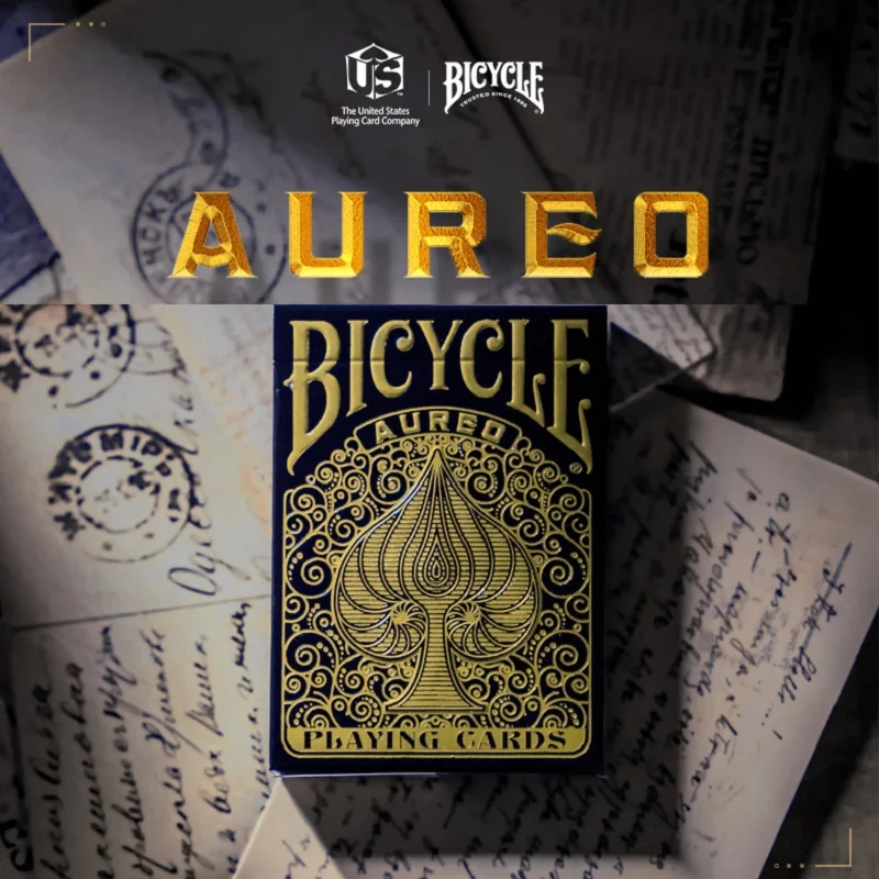 Bicycle Aureo Black Playing Cards Deck Magic Card Games Magic Tricks Props for Magician