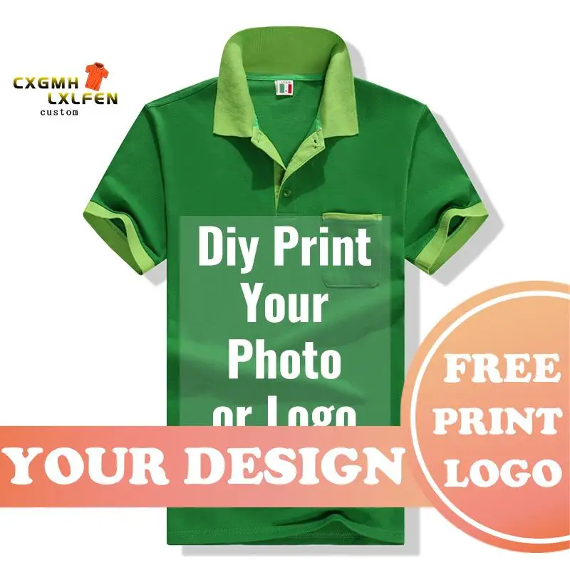 Group Team Polo Shirts Custom Printed Photo/Logo Work Clothes For Men and Women Customized Uniform Polos Casual Cotton Tops Tees