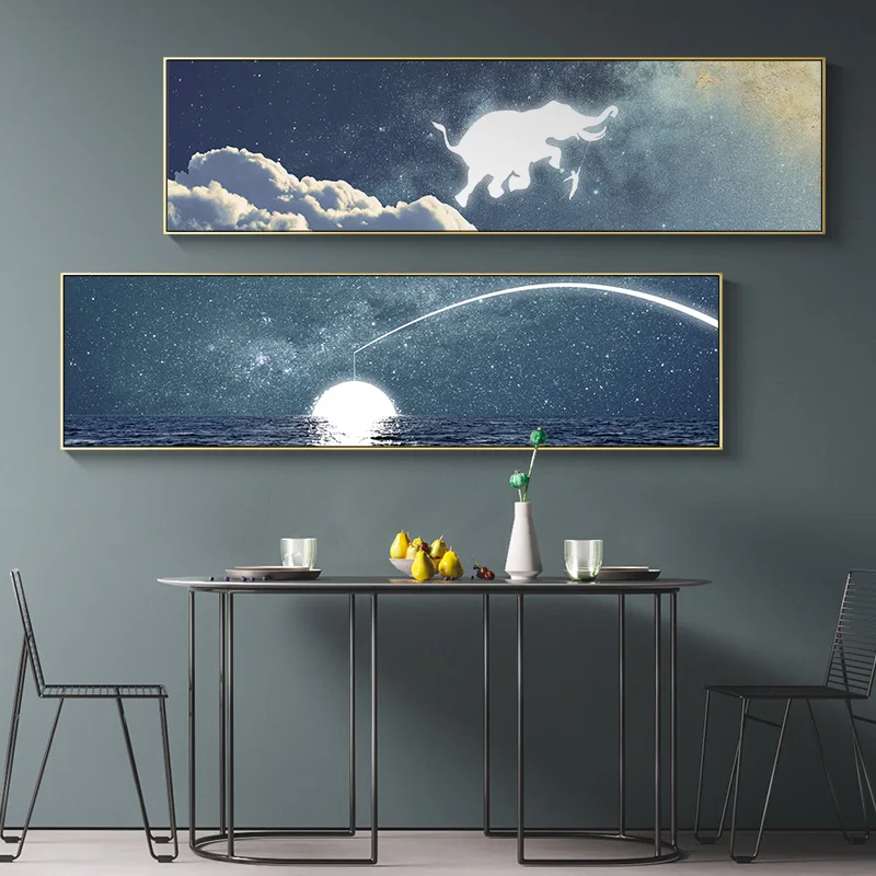 EECAMAIL Diamond Art Painting Full Diamond Embroidery Modern Minimalist Starry Sky Abstract Bedside Decorative Painting No Frame