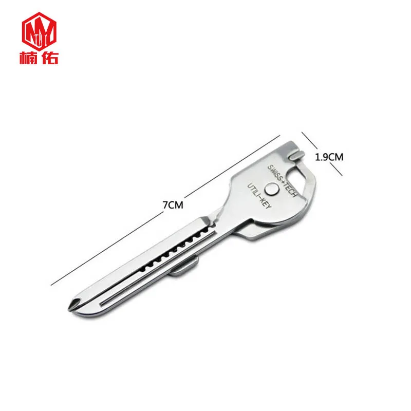 Stainless Steel 6 in 1 Key Foldable Multifunctional Keychain Portable Tool EDC Screwdriver Bottle Opener