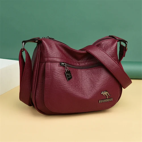 Imagen 2 del producto Bolso bandolera de cuero para mujer, Bolsa de lujo, de diseñador, de hombro