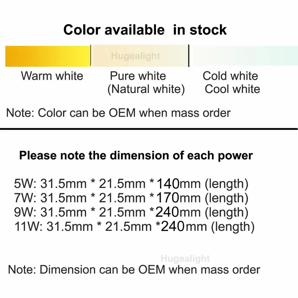 G23 led SMD2835 5w 7w 9w 11w 2pin Energy Saving Ultra Thin LED Bulb Super Birght Decoration Home Replacement AC85-265V Tube Lamp