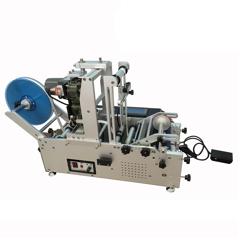 MT-50SG Semi-automatic High Precision Round Bottle Labeling Machine Positioning Labeling for Single/Double Sides Labler