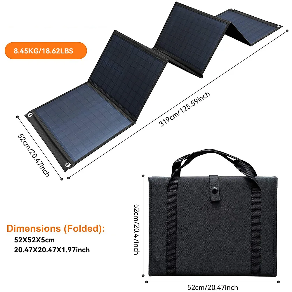 300W Foldable Solar Panel Solar Cell Portable Folding Waterproof Dual USB Solar Panel Outdoor Mobile Power Battery Charger