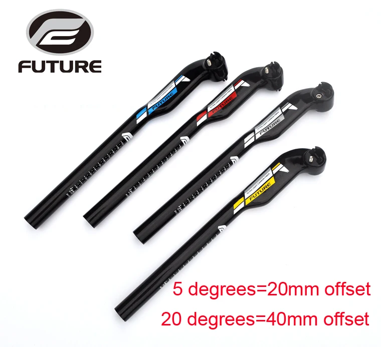 Newest FUTURE Mountain Road bike 3K full carbon fibre bicycle seatpost carbon seatpost MTB 40mm offset 27.2/30.8/31.6*350/400mm