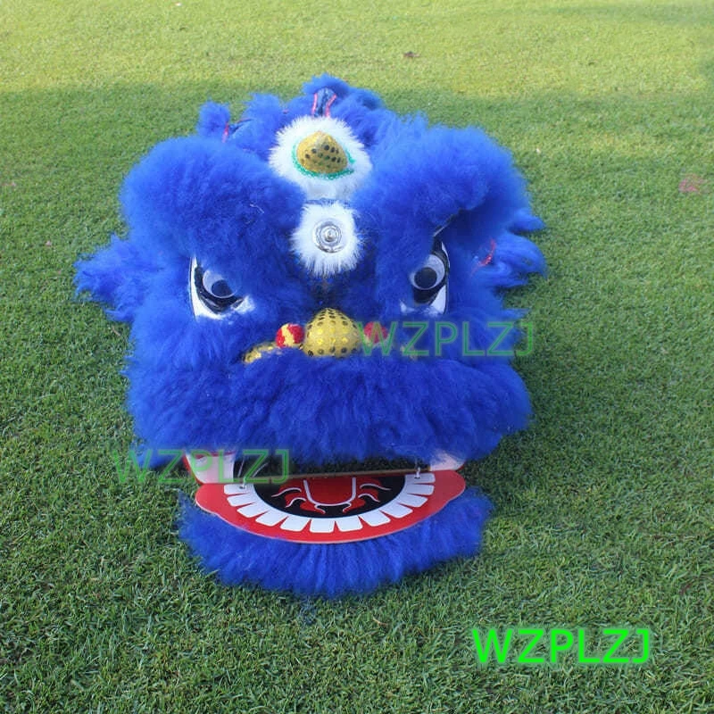 Kostum Tarian Singa Biru 12 Inci Pakaian Kerajaan Anak Usia 2-5 Tahun Kartun Pesta Olahraga Luar Ruangan Festival Maskot Panggung Parade