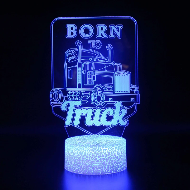 Night Light For Children Bedroom Tank Excavator Train Modeling Touch Remote USB Table Lamp LED Color Changing Nightlights Gift