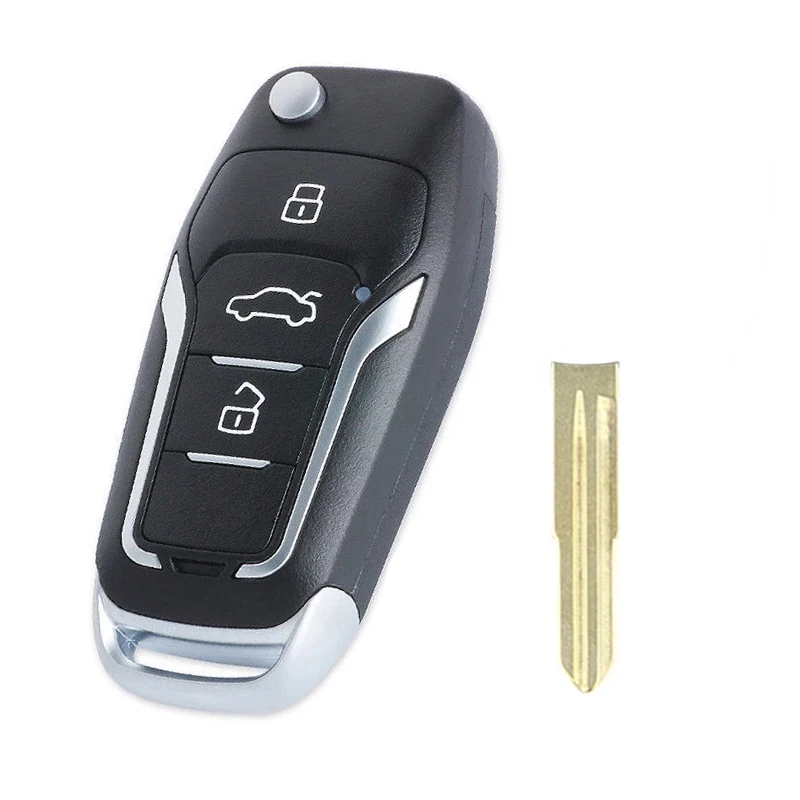 Keyecu 81996-07510, 81996 07510, 8199607510 3 Button 433MHz ID46 Chip Upgraded Remote Car Key Fob for KIA Picanto 2007 2008 2009