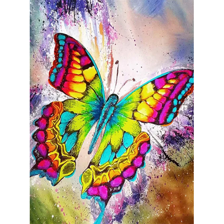 

5D DIY Diamond Painting Cross Stitch Flower Butterfly Animal Picture Square/Round Diamond Mosaic Home Decoration Handmade BM139