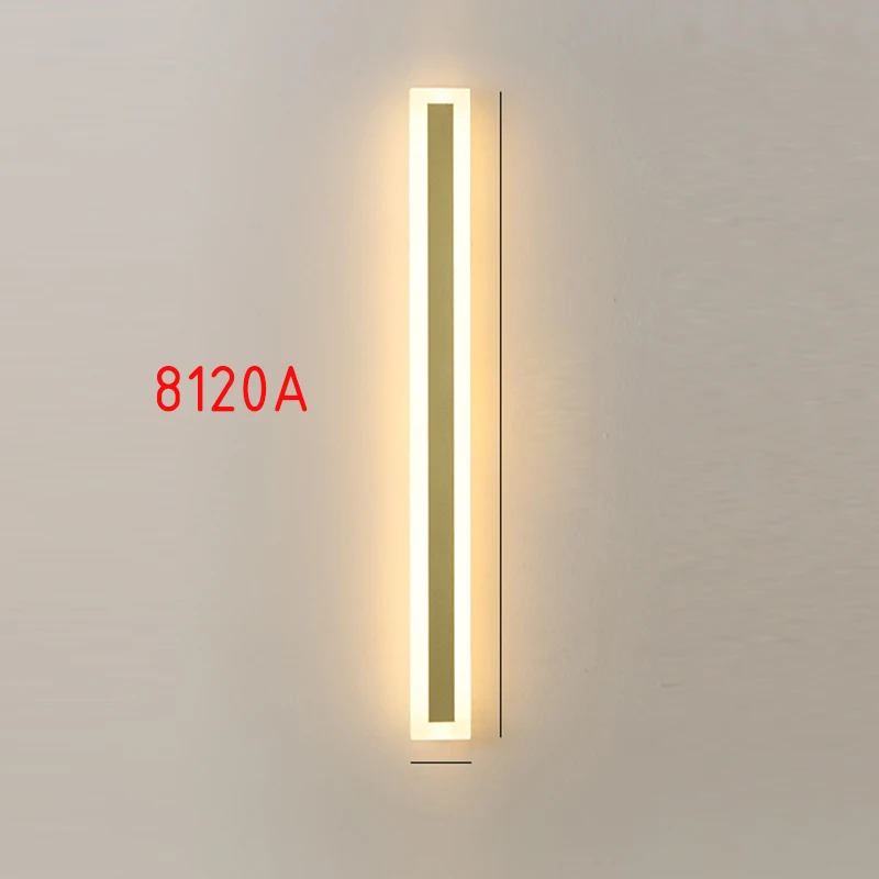 Außenbeleuchtung Hohe LED Wandleuchte IP65 Wasserdicht Aluminium Dimmbar Gold Garten Veranda Wandleuchte 110V -220V Straßenleuchte