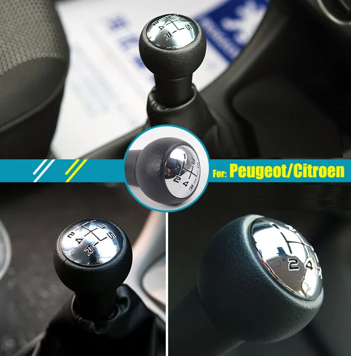 Gear Shift Shifter Knob For PEUGEOT 106 206 306 406 107 207 307 407 301 308 2008 3008 CITROEN C2 C4 SAXO XSARA PICASSO BERLINGO