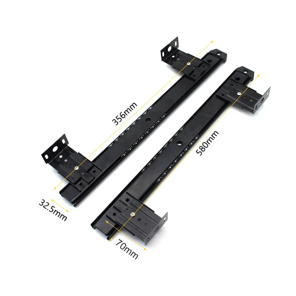 2pcs Linear Guides Keyboard Shelf Runners Computer Desk Drawer Slides Keyboard Lifting Bottom Bracket Damping Buffer Rail