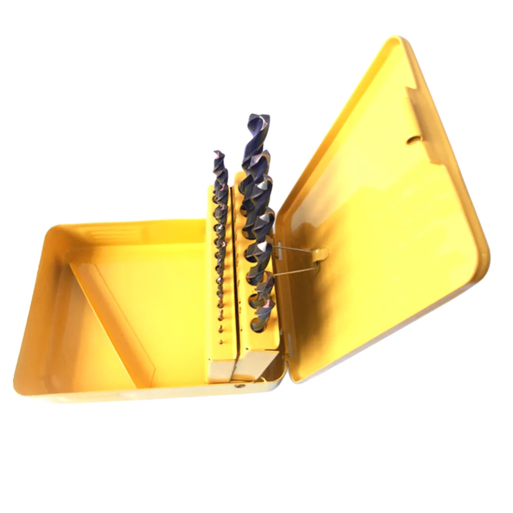 Free Shipping BOSI 19PC 1mm-10mm Precision Twist Drill Bits Set In Metal Box