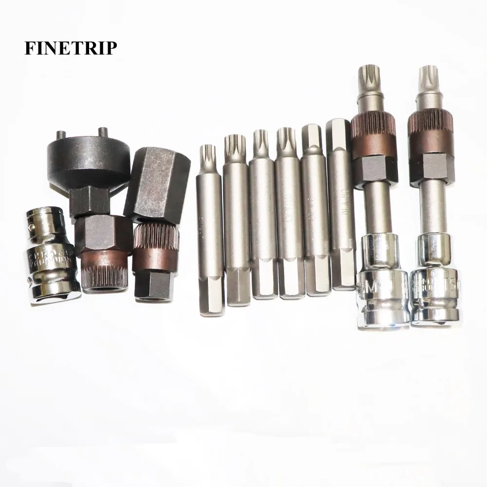 FINETRIP Hot Sale 1Set 13Pc Professional Alternator Freewheel Pulley Removal tool Car Repair Tools formercedes for benz for bmw