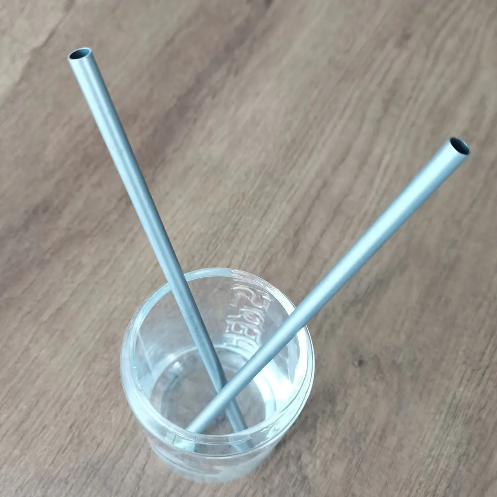 QingGear Reusable Eco-friendly Outdoor Camping Drinkware Supper Strong and Ultralight  Straight  Titanium Drinking Straw