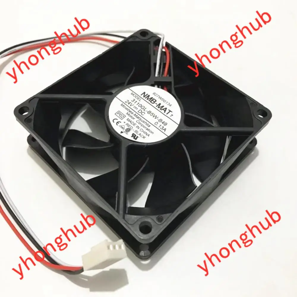 NMB-MAT 3110GL-B5W-B49 P02 DC 24V 0.13A 80x80x25mm Server Cooling Fan