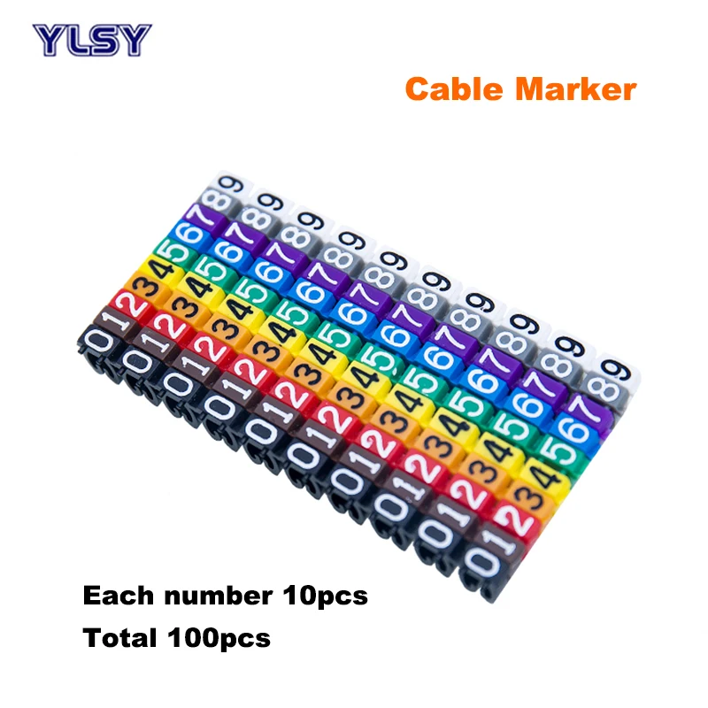 

Cable Color Number Tube M Open Card Type Markers Clip Network Ethernet Wire Plastic Tag Label 1.5/2.5/4/6mm2 16/14/12/10AWG