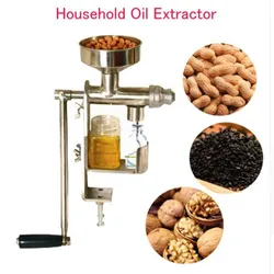 Stainless Steel Oil Pressing Machine Manual Oil Press Machine Household Oil Extractor Peanut Nuts Seeds Oil Press Machine