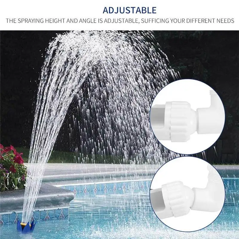 Home Swimming Pool Easy Install Waterfall Fountain Kit PVC Feature Water Spay Pools Spa Decorations Swimming Pool Accessories