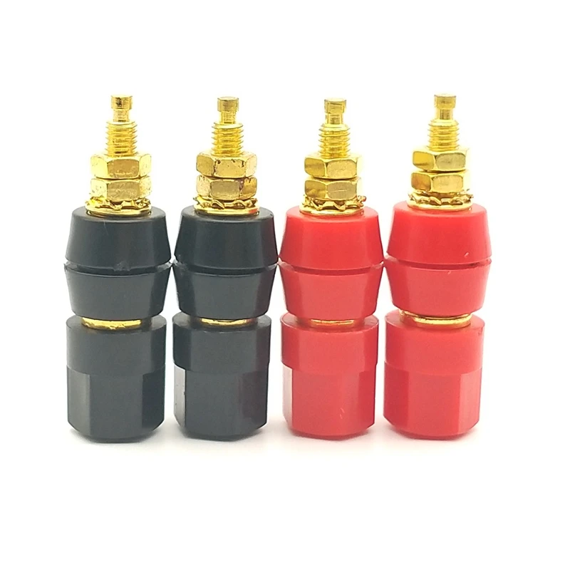 1pair(black+red) Terminals Red Black Connector Amplifier Terminal Binding Post Banana Speaker Plug Jack