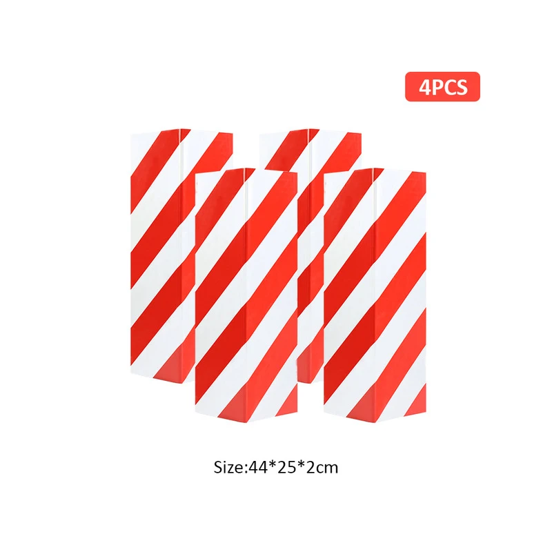 KinJoin 4pcs High Visibility Reflective Foam Sticker Garage Wall Protector Wall Corner Guard Car Door Protection Safety Parking