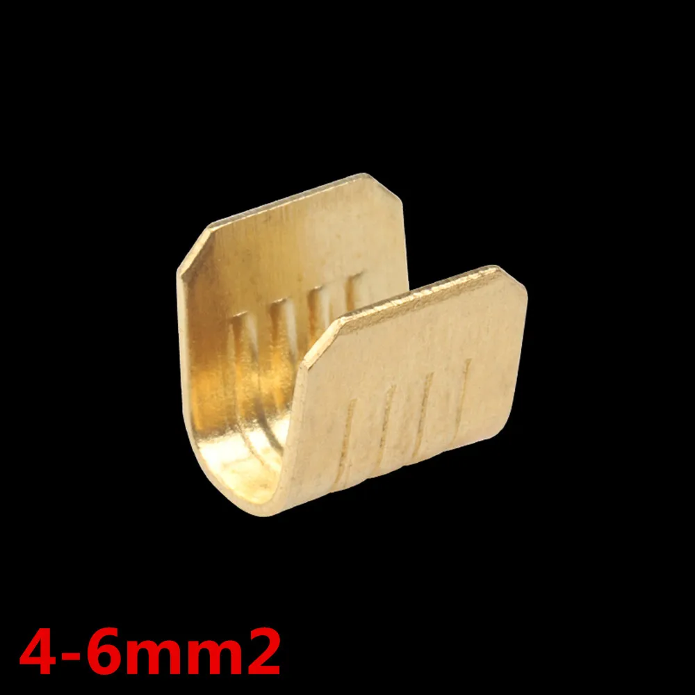 

100pcs/lot DJ454C U-shaped terminal tab cold inserts connectors / terminal connector cable / wire cable lug,4-6mm2