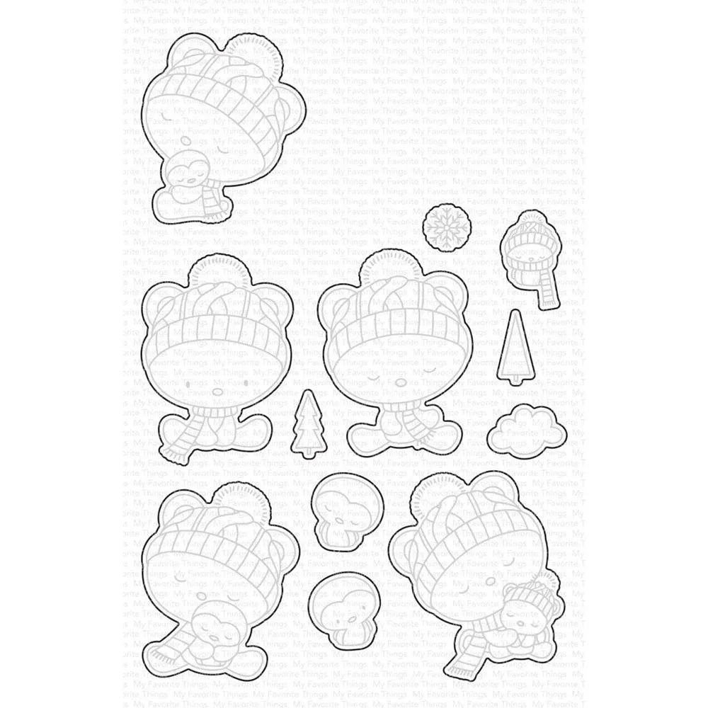 Warm Winter Hugs Cutting Dies Scrapbooking for New Arrival 2021 Clear Stamps Paper Making Embossing Frames Card Craft 5
