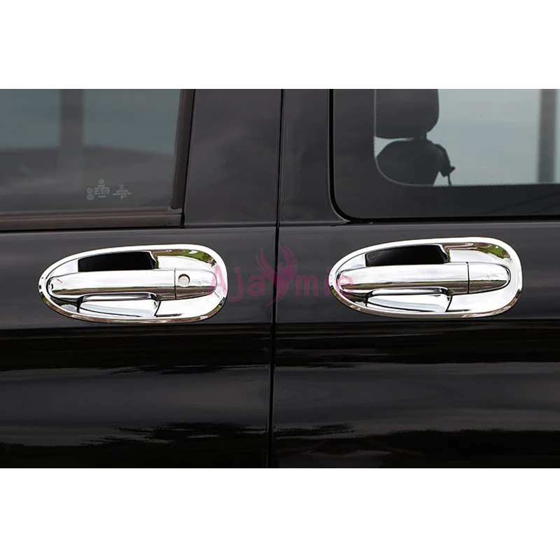 Chrome handle Protective Cover Door Handle Outer Bowls Moulding 2014-2019 For Mercedes Benz Vito V Class V260 W447 Accessories