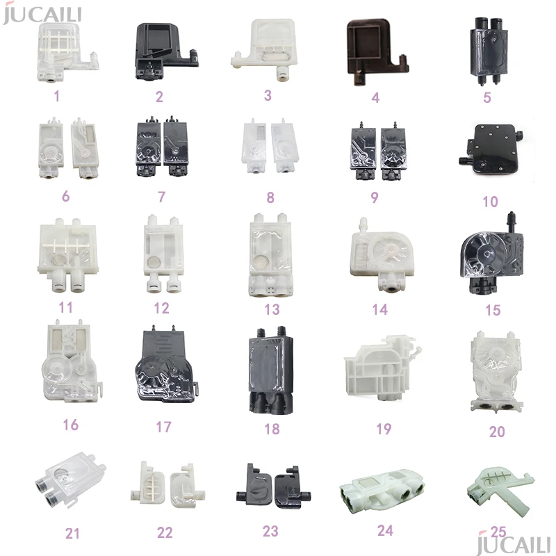 Jucili 10 Buah Peredam Tinta Printer untuk Epson Xp600/Dx5/Dx7/5113/Mimaki Jv33/Seiko/Peredam Besar Peredam Tinta Kepala Cetak Filter Dumper