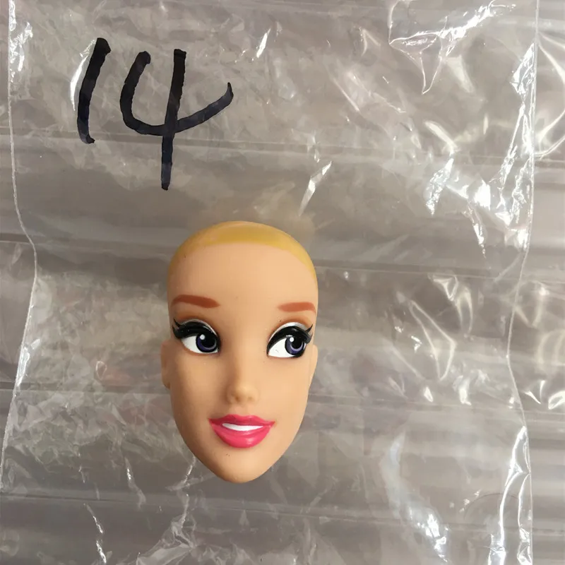 Lovely Princess Bald Head DIY Planting Long Soft Hair Doll Head Belle Snow white Baby Girl Favorite Princess Doll Part